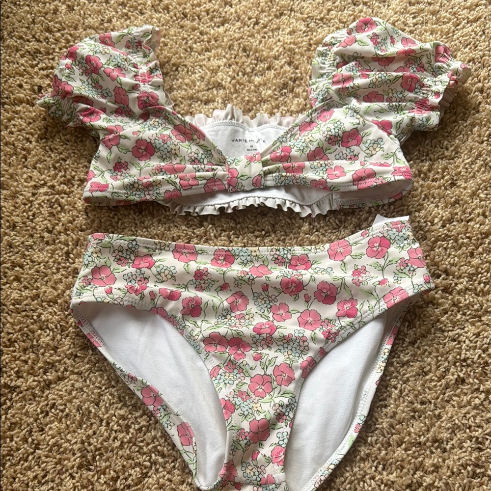 Janie and Jack Pink Floral Bikini